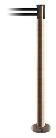 TENSABARRIER 889F-2S-2S-MAX-NO-S3X-C FIXED BARRIER POST WITH BELT BLACK/WHITE