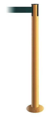 TENSABARRIER 889F-35-35-MAX-NO-G6X-C FIXED BARRIER POST WITH BELT GREEN