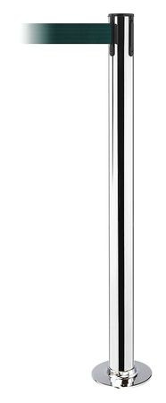 TENSABARRIER 889F-3P-3P-MAX-NO-G6X-C FIXED BARRIER POST WITH BELT GREEN