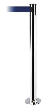 TENSABARRIER 889F-3P-3P-STD-NO-L5X-C FIXED BARRIER POST WITH BELT BLUE