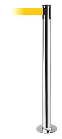 TENSABARRIER 889F-3P-3P-STD-NO-Y5X-C FIXED BARRIER POST WITH BELT 7-1/2 FT L