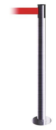 TENSABARRIER 889F-3S-3S-STD-NO-R5X-C FIXED BARRIER POST WITH BELT RED