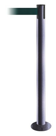 TENSABARRIER 889F-73-73-STD-NO-G6X-C FIXED BARRIER POST WITH BELT GREEN