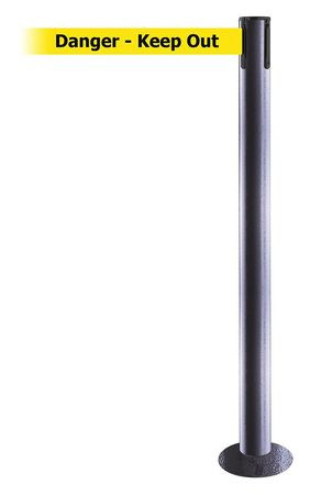 TENSABARRIER 889F-73-73-STD-NO-YDX-C FIXED BARRIER POST WITH BELT 7-1/2 FT L