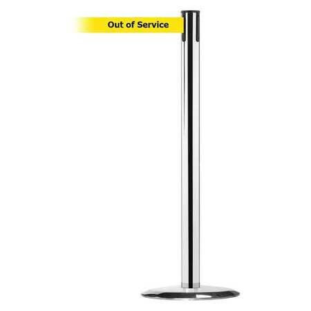 TENSABARRIER 889U-1P-1P-STD-NO-YEX-C BARRIER POST WITH BELT METAL 7-1/2 FT L