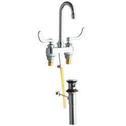 CHICAGO FAUCETS 894-317ABCP GOOSENECK FAUCET MANUAL LEVER 2.2 GPM