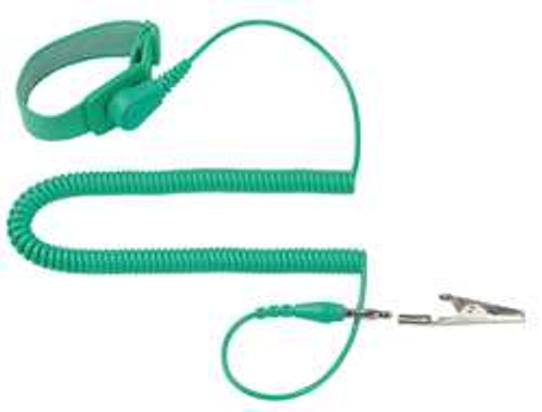 ECLIPSE MAGNETICS 900-132 ESD WRIST STRAP ADJUSTABLE 10 FT L GREEN