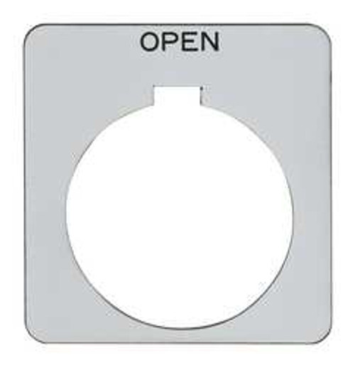 SCHNEIDER ELECTRIC 9001KN209WP LEGEND PLATE SQUARE OPEN WHITE