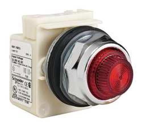 SCHNEIDER ELECTRIC 9001KP35R31 PILOT LIGHT,INCAN,RED,24-28VAC/DC