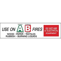 BRADY SPC ABSORBENTS 95226 FIRE EXTINGUISHER LABEL 1-1/2INHX6INW