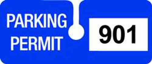 BRADY SPC ABSORBENTS 96288 PARKING PERMITS REARVIEW WHT/BLUE PK 100
