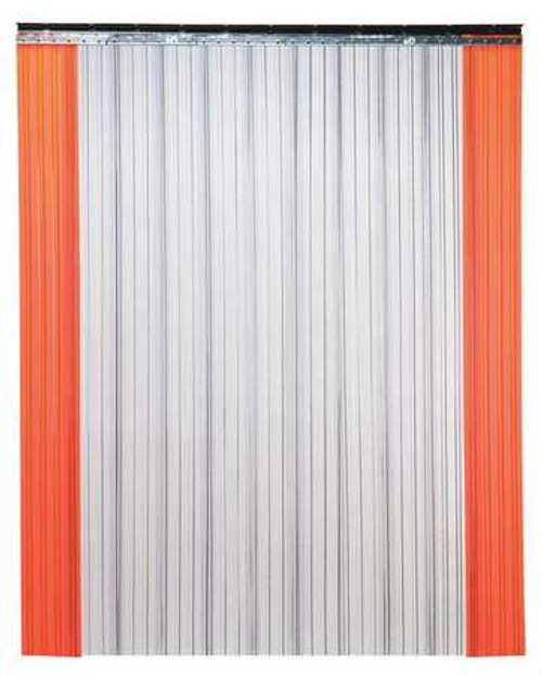 TMI 999-00220 STRIP DOOR 14 X 12 FT CLEAR/ORANGE PVC