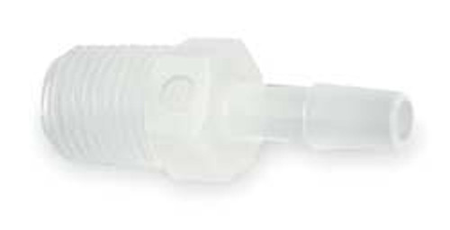 ELDON JAMES A4-4NK ADAPTER THREAD TO BARB PVDC 1/4 IN PK 5 ELDON JAMES A4-4NK ADAPTER THREAD TO BARB PVDC 1/4 IN PK 5