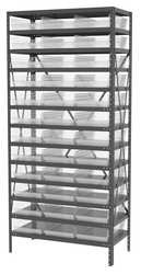 AKRO-MILLS AS1879178SC BIN SHELVING STEEL 36X18X79 36 BINS CLR