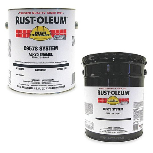 RUST-OLEUM C9578380-7AK55 ACTIVATOR/FINISH KIT BLCK COAL TAR EPOXY