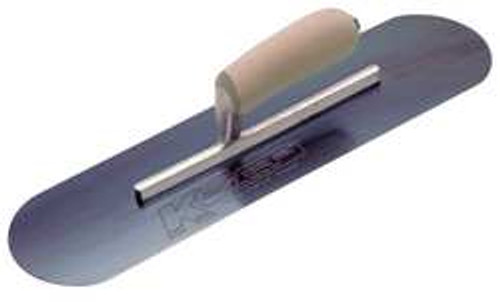 KRAFT TOOL CF277B POOL TROWEL ROUND 4 X 14 IN BLUE STEEL