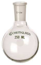 CHEMGLASS CG-1506-11 ROUND BOTTOM FLASK 150ML BOROSILICATE