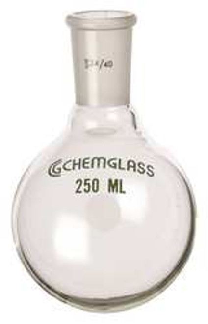 CHEMGLASS CG-1506-90 ROUND BOTTOM FLASK 100ML BOROSILICATE