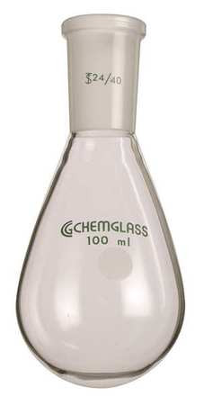 CHEMGLASS CG-1512-53 RECOVERY FLASK 25ML BOROSILICATE