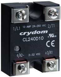 CRYDOM CL240A10 SOLID STATE RELAY,IN 90 TO 250VAC,10