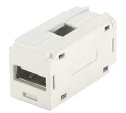 PANDUIT CORPORATION CMUSBAAWH MINI-COM USB COUPLER MODULE WHITE