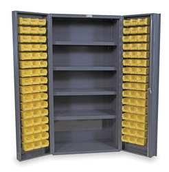 DURHAM MFG CO DC-DLP-96-4S-95 4 SHELF 96 BIN STORAGE CABINET