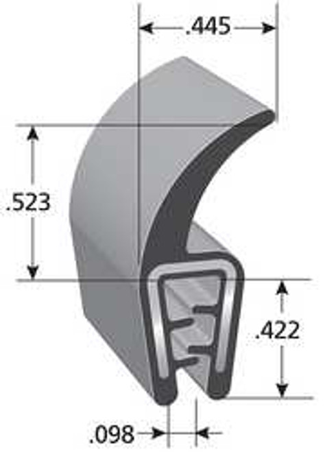 TRIM LOK INC DDA1501-25 FLAP SEAL COEX 25 FT.