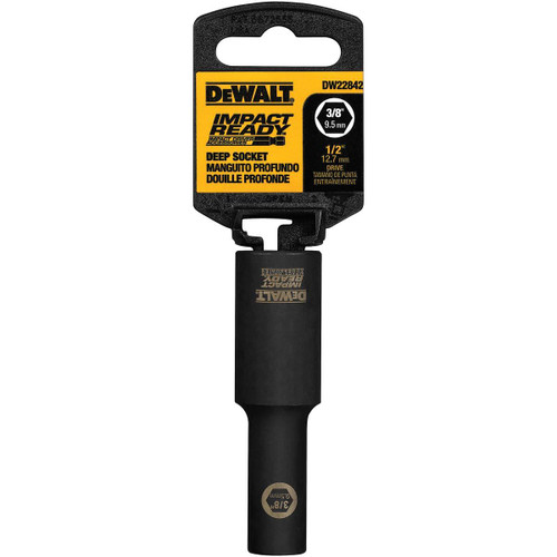 DEWALT TOOLS DW22842 3/8" DEEP IMPACT READY SOCKET 1/2" DRIVE