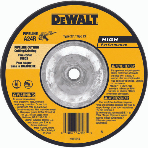 DEWALT TOOLS DW8438 6"X1/8"X5/8" 11 PIPELINE CUT/GRIND WHEEL