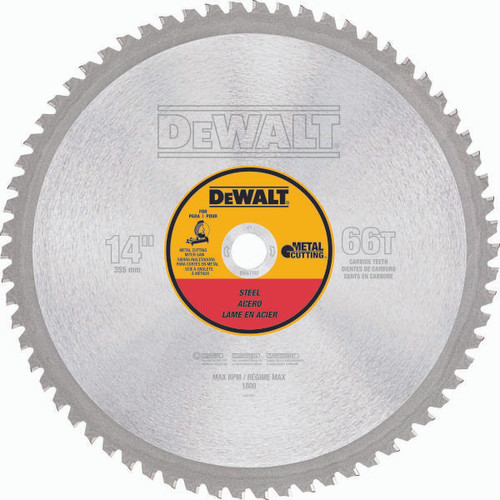 DEWALT TOOLS DWA7747 14IN 66T H.GA FERR MTL CUT 1IN ARBOR