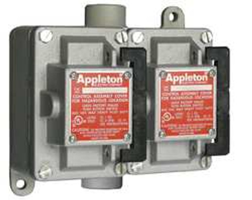 APPLETON ELECTRIC EDSC250-RU2 CONTROL STATION 1/2 IN 2 GANG 10A @ 600V