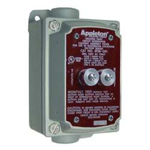 APPLETON ELECTRIC EFS110A-GFI GFI COVER BOX 125V 20A 1HUB DE CF ALUM