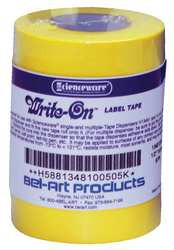 BEL-ART PRODUCTS F13481-0050 LABEL TAPE YELLOW 1/2 IN. PK 6