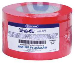 BEL-ART PRODUCTS F13484-0050 LABEL TAPE RED 1/2 IN. PK 6