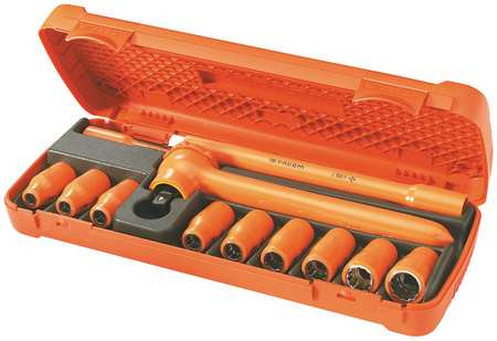 FACOM FC-S.400AVSE INSULATED SOCKET SET 12-PIECES 1/2 IN.