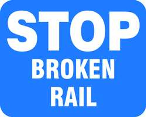 ACCUFORM SIGNS FRR358 SIGN BROKEN RAIL NON-REFLECTIVE 15 X 12