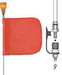 CHECKERS INDUSTRIAL PRODUCTS FS8L-QD-O WARNING WHIP 8 FT. INCLUDES FLAG