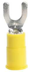 3M FV10-8Q FORK TERMINAL STD #8 STUD YELLOW PK25