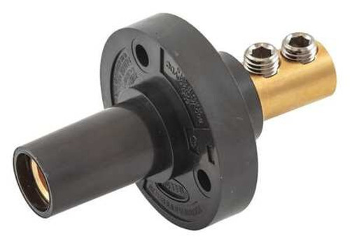 HUBBELL HBL15FRBK RECEPTACLE MALE BLACK TAPER NOSE