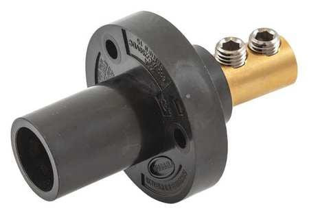 HUBBELL HBL15MRBK RECEPTACLE SINGLE PIN BLK MALE 8-2