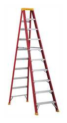 LOUISVILLE LADDER L-3016-10 9 STEPS, 10' HIGH, TYPE IA RATING, FIBER