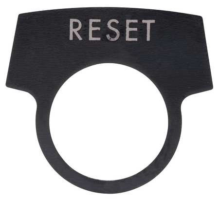 APPLETON ELECTRIC LNPRESETQ LEGEND PLATE RESET WHITE/BLACK