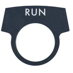 APPLETON ELECTRIC LNPRUNQ LEGEND PLATE RUN WHITE/BLACK