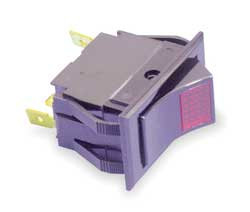 CARLING TECHNOLOGIES LTILA51-6S-BL-RC-NBL/125N LIGHTED ROCKER SWITCH SPST 3 CONNECTIONS