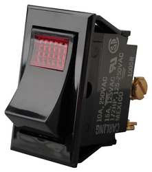 CARLING TECHNOLOGIES LTILA54-6S-BL-RC-NBL/125N LIGHTED ROCKER SWITCH SPST 3 CONNECTIONS