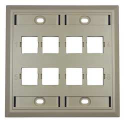 COMMSCOPE M28L-246 WALL PLATE 2 GANG 8 PORT IVORY