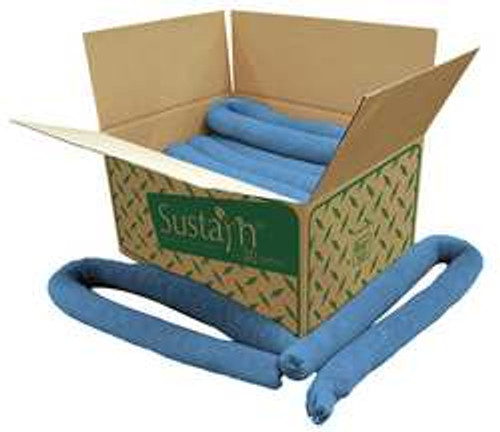 SUSTAYN BY SPILFYTER M-30 ABSORB SOCK,OIL-BASED LIQUIDS,4FT L,PK15