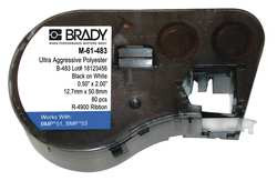 BRADY SPC ABSORBENTS M-61-483 MSERIES B483 WHT 0.50"X2.00" 80 ROLL HF