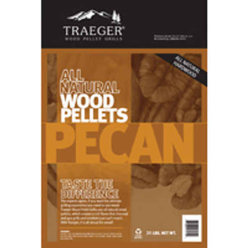 TRAEGER PELLET GRILLS, PEL314 BARBEQUE PELLETS, PECAN HARDWOOD, 20-LB. TRAEGER PELLET GRILLS, PEL314 BARBEQUE PELLETS, PECAN HARDWOOD, 20-LB.