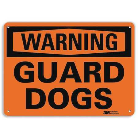 LYLE U6-1103-RA_10X7 SECURITY SIGN GUARD DOGS 7IN H X 10IN W